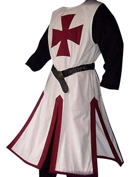 Buy Fueri Mens Medieval Crusader Costume Templar Knight Warrior Tunic ...