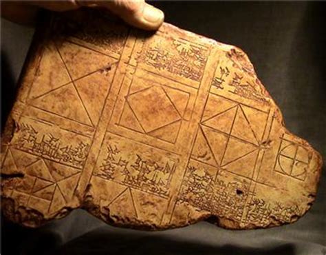 BABYLONIAN CUNEIFORM GEOMETRY MATH TABLET 1750 BC ancient replica