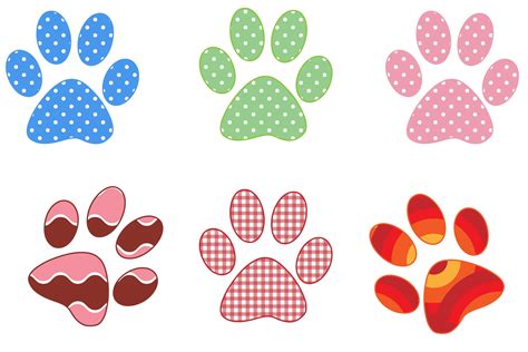 Paw Prints Colorful Patterns Free Stock Photo - Public Domain Pictures