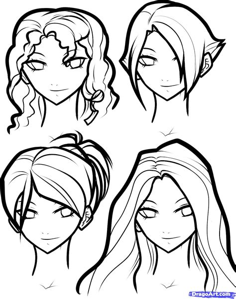 How To Draw Cartoon Hair Female