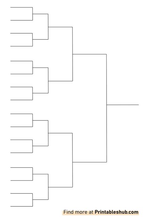 Free Printable Blank Brackets Template PDF in 2024 | Templates, Free ...