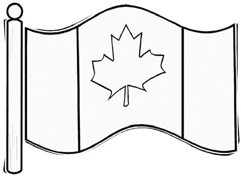 Coloriage drapeau du canada (4) - Dessin gratuit à imprimer