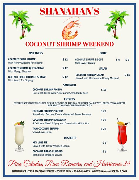 Coconut Shrimp Weekend | Shanahan's