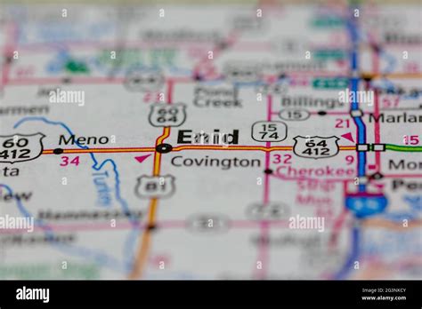 Enid oklahoma on a map hi-res stock photography and images - Alamy