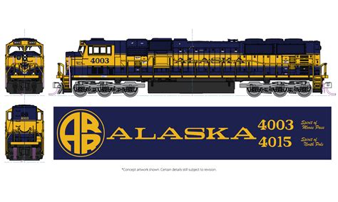 176-6412-DCC (N)EMD SD70MAC Alaska Railroad #4328 Alaska Railroad 100 Years (DCC) - Train Trax