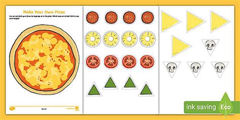 👉 Circles and Triangles Pizza-Making Cutting Skills Activity