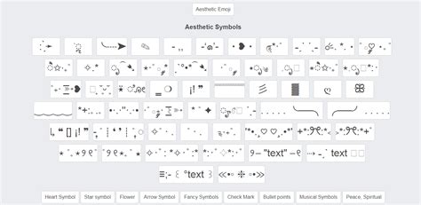 Asthetic symbols | Cute text symbols, Symbols, Text symbols