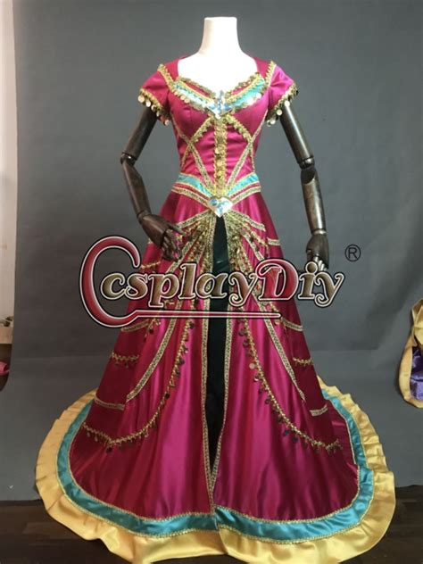 Cosplaydiy 2019 Aladdin Jasmine Princess Red Delux Fancy Dress Women ...