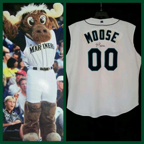 MARINER MOOSE Seattle Mariners Mascot Game Worn Jersey ~ Used from 1997 ...