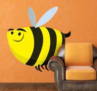 Funny Bee Wall Sticker - TenStickers
