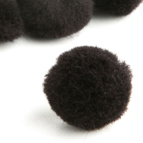 Black Craft Pom Poms - Pom Poms - Basic Craft Supplies - Craft Supplies - Factory Direct Craft