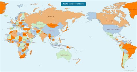 Make a Pacific-centered World map with MapChart - Blog - MapChart