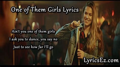 One of Them Girls Lyrics - Lee Brice - LyricsEz | Lee brice, Lyrics, Kiss me lyrics