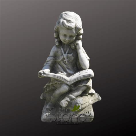 Buy Elegant Girl Reading Garden Statue 2' - The Stone Studio