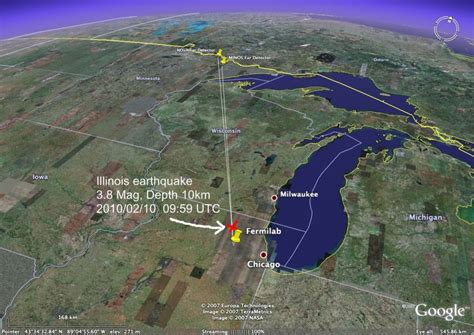 Northern Illinois earthquake was near Fermilab Collider., page 1