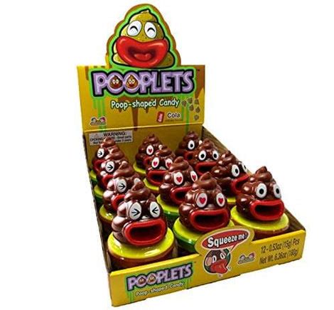 Kidsmania Pooplets Emoji Poop Shaped Candy Toy 12ct