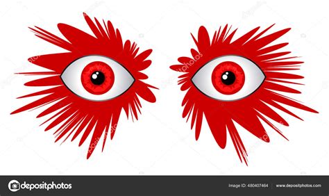 Red Eyes Vector Illustration Stock Vector by ©RATOCA 480407464