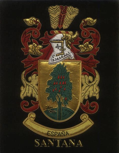 Santana Family Crest / Santana Coat of arms Custom Embroidered Patches ...