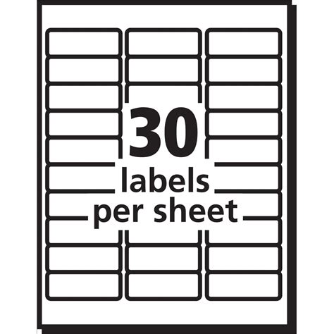 Avery Address Labels with Sure Feed for Inkjet Printers, 1" x 2-5/8", 750 Labels, Permanent ...