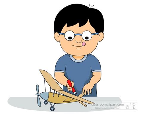 Children Clipart - kid-making-a-model-airplane-clipart-545645 ...