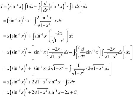 Integrate of (sin-1x)2 - Maths - Integrals - 2746988 | Meritnation.com