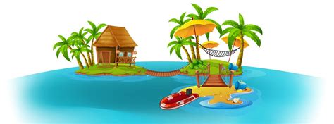 Background scene with two islands 419227 Vector Art at Vecteezy