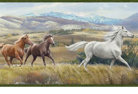 878321 Open Range Horses Wallpaper Border - Walmart.com - Walmart.com