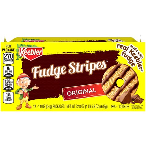 KEEBLER FUDGE STRIPES Original Cookies 12-1.9 oz. Packs - Walmart.com