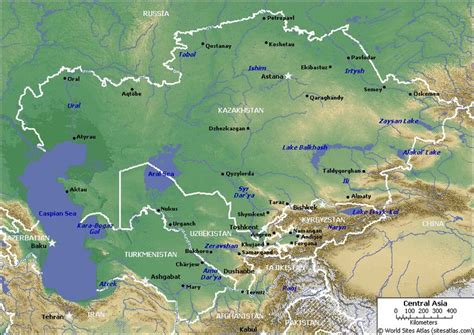 Central Asia Relief Map | Relief map, Central asia, Map