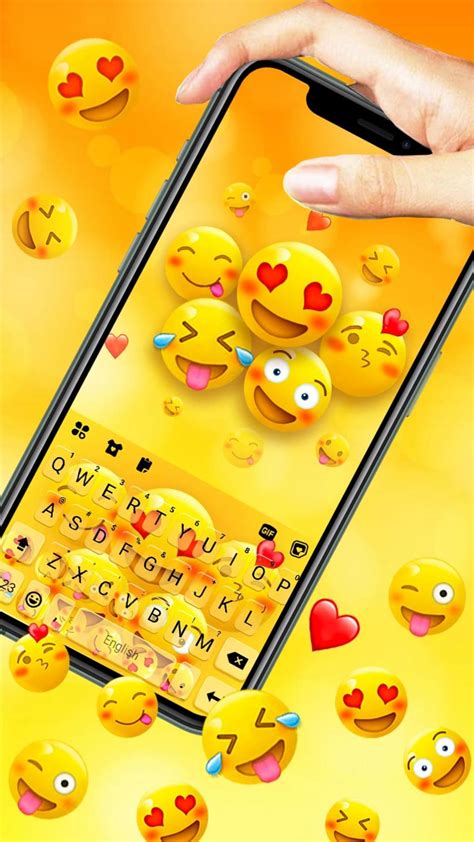 Happy Emojis Gravity Keyboard Background لنظام Android - تنزيل