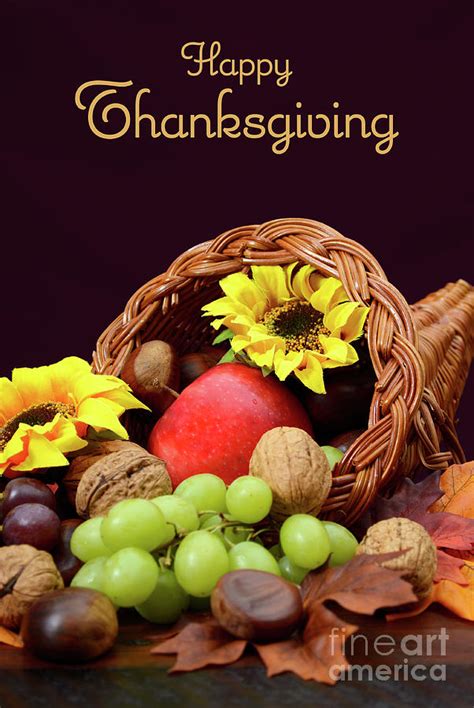 Thanksgiving Cornucopia Centerpiece Photograph by Milleflore Images