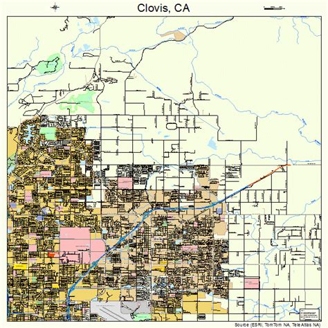 Clovis California Street Map 0614218