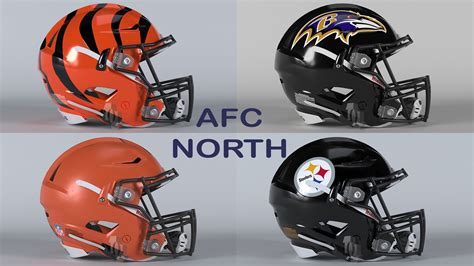 ArtStation - NFL Helmets AFC North Collection PBR 3D model | Game Assets