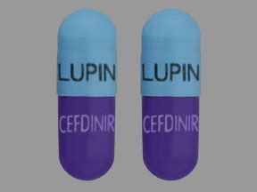 LUPIN LUPIN CEFDINIR CEFDINIR Pill Blue Purple Capsule/Oblong - Pill ...