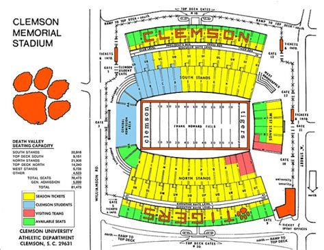 Clemson University Football Stadium Seating Chart | Awesome Home