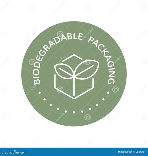 Biodegradable Packaging Vector Icon Badge Logo | CartoonDealer.com #260890186