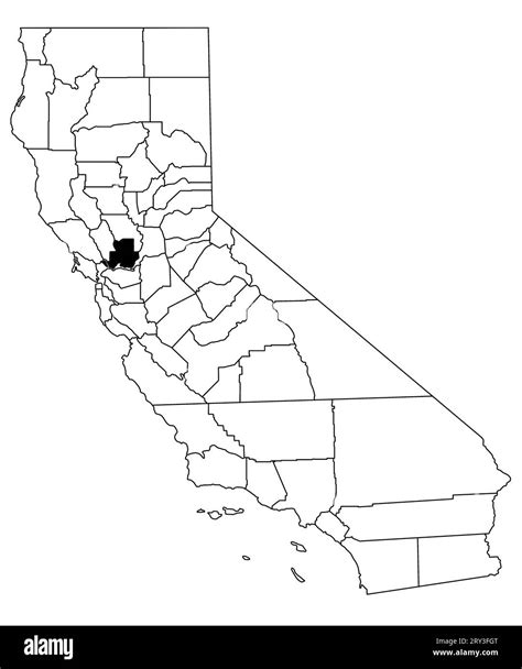 Map of solano County in California state on white background. single County map highlighted by ...