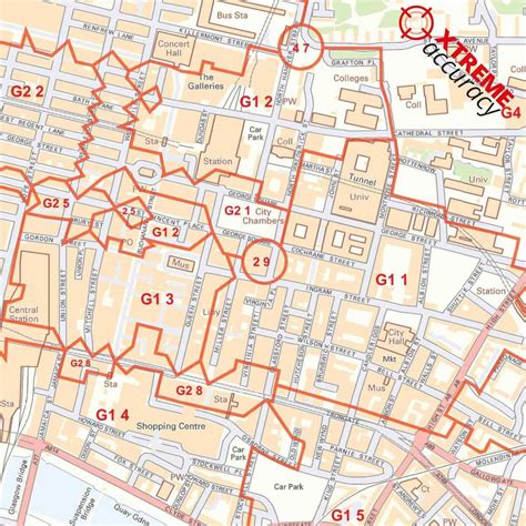 Glasgow City Centre Postcode Sector Map (C5) – Map Logic