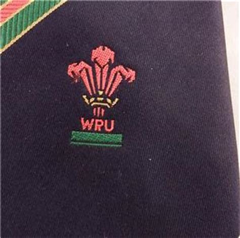 Welsh Rugby Union WRU Prince of Wales Feathers Logo Neckwear Tie | eBay