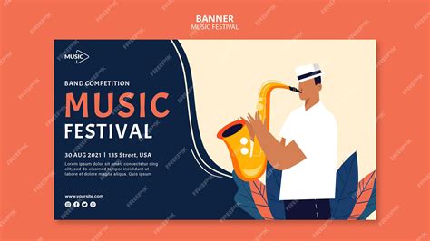 Free PSD | Music festival banner template