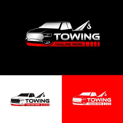 Premium Vector | Automotive towing company logo design