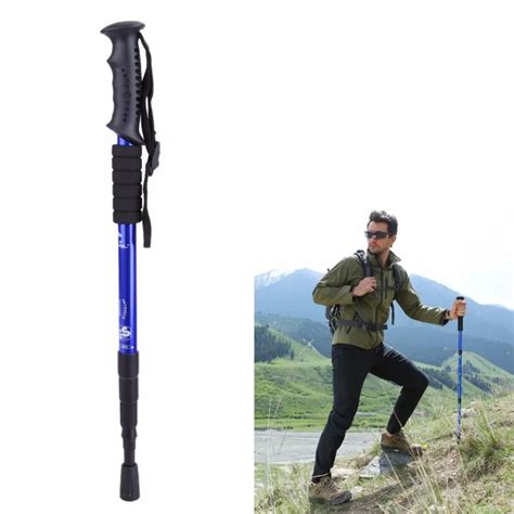 Aluminum Alloy Walking Stick Hiking Walking Trekking Trail Poles Ultralight 4 section Adjustable ...