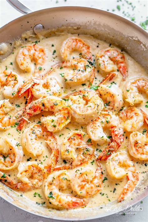 Easy Shrimp Recipe Creamy Garlic Shrimp with Parmesan Low Carb Cafe ...