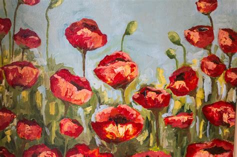 Wedding Blossoms: Original Poppy Painting