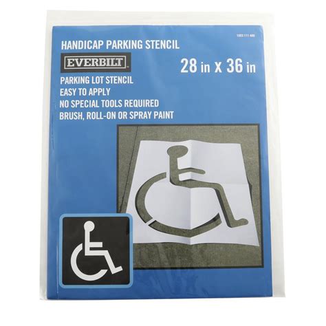 Everbilt 30 in. x 36 in. Handicap Parking Lot Stencil-31145 - The Home Depot