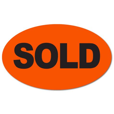 "SOLD" Stickers