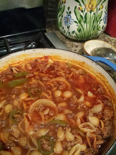 conchitas with ground beef recipe