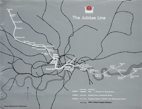 The Jubilee Line : opening brochure - map of intended exte… | Flickr