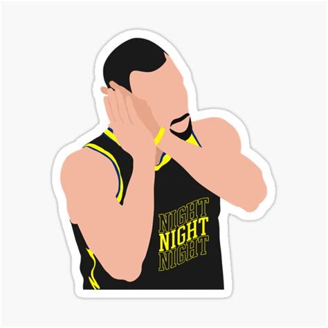 "Stephen curry night night" Sticker for Sale by CassandraMroz | Redbubble