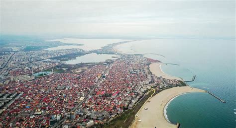 Constanta , city on the Black Sea Coast - Drone Photography